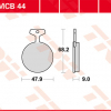 TRW Scheibenbremsbeläge MCB 044 mit ABE