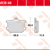 TRW Scheibenbremsbeläge MCB 068 mit ABE