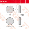 TRW Scheibenbremsbeläge MCB 091 mit ABE