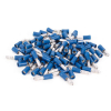 EMC Rundsteckkabelschuh für Kabelquerschnitt 1,5-2,5 mm², Steckerdurchmesser 4 mm, teilisoliert PVC, blau, 100er Pack