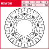 TRW Bremsscheibe MSW207 | schwimmend