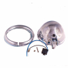 Geiwiz Scheinwerfergehäuse komplett mit Ring, chrom für 5 3/4" H4 universal