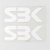Quattroerre Aufkleber silber Abziehfolie SBK 12cm (2 St.)