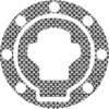 Quattroerre Aufkleber Tankdeckel , (3D Real fiber)