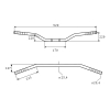 TRW Stahl-Lenker MCL136CKK | Chrom Apehanger 25,4mm / 920mm