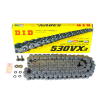 D.I.D Kette X-Ring verstärkt VX3 Schwarz, 530, 98 mit Hohlnietschloß / nutzbar bis 110kW (150PS) / bis 1000ccm
