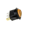 Geiwiz An/Aus-Schalter zum Festklemmen mit Licht, gelb, D=23 mm, für Einbau in Armatur, 12V 16A.