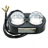 #SHIN YO Doppel-LED-Mini-Rücklicht, schwarz, E-geprüft, Kabelbelegung: grün = Masse, orange = Rücklicht, blau = Bremslicht