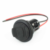 M+S USB Doppeleinbausteckdose mit Abdeckung 12 V=/5V=,2x2500 mA - mit Montageplatte