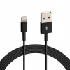 Lampa Lightning MFI-Kabel/Ladekabel für Apple 1M, schwarz (Laden und Synchronisieren)