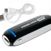 Lampa Power Bank 2200ma + Mikro-USB-Kabel schwarz/grau