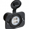 Lampa Ext-8, doppelter USB-Anschluss, Einbaumontage, 12/24V