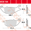 TRW Scheibenbremsbeläge MCB 738 mit ABE