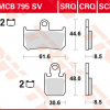 TRW Scheibenbremsbeläge MCB 795 SCR racing ohne ABE