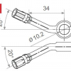 TRW Fitting 10,2 mm, 20° gewinkelt (in 2 Ebenen), Titan