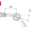 TRW Fitting 10,2 mm, 20° gewinkelt, Schwarz