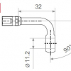TRW Fitting 11,2 mm, 90° gewinkelt, schwarz