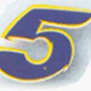 Meryt Aufkleber No. 5 blau/gelb