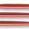 Quattroerre Aufkleberset (6 St.), 16cm, 3D Optik Rot Alu eloxiert