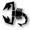 Stickers H.Q.S Aufkleber Skorpion 10x12cm schwarz