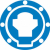Quattroerre Aufkleber Tankdeckel , (3D Optik blau,eloxiert)