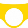 Quattroerre Aufkleber Gabelbrücke, (3D Optik gelb,eloxiert)