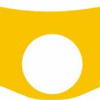 Quattroerre Aufkleber Gabelbrücke, (3D Optik gelb,eloxiert)