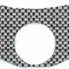 Quattroerre Aufkleber Gabelbrücke, (3D Real fiber)