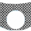 Quattroerre Aufkleber Gabelbrücke, (Real fiber)