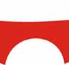 Quattroerre Aufkleber Gabelbrücke, (3D Optik rot,eloxiert)